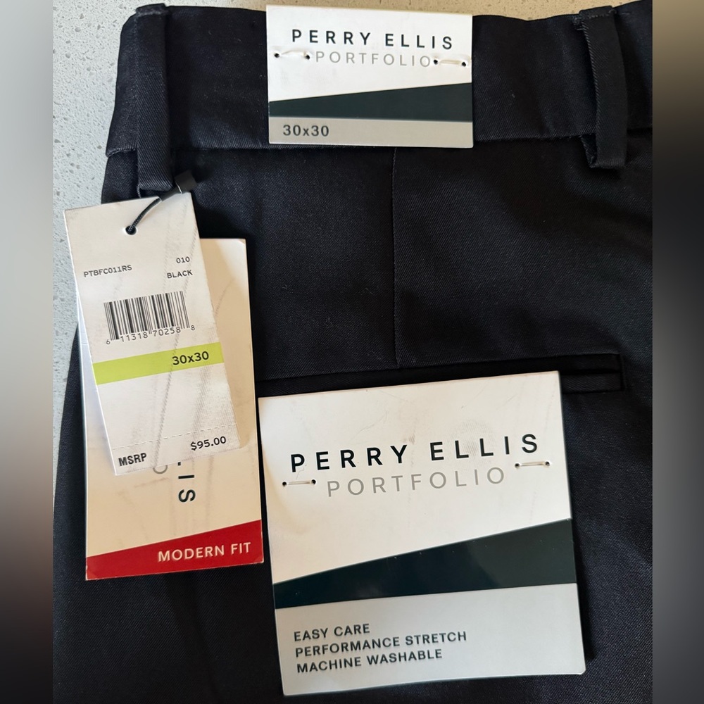 Perry Ellis Portfolio black Slack 30x30 Brand New with tags and never worn.